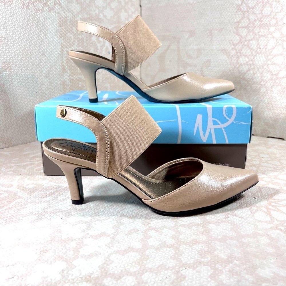Life Stride Solace 2 Women’s Taupe Comfort High Heel Women’s size 6.5M
